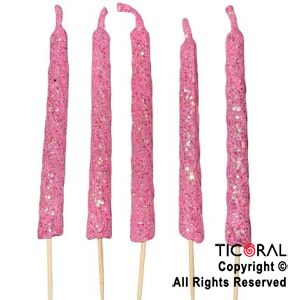 VELA VELON ESPIRAL GIBRE DE 10 CM ROSA (Pack x 5)
